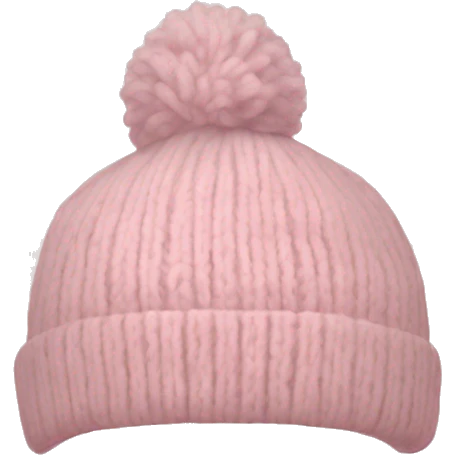 A light pink winter beanie emoji