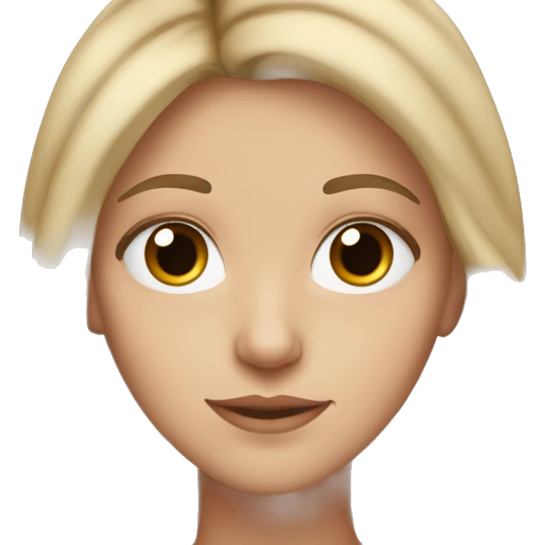 white girl with brown reyes and brown eyes  emoji
