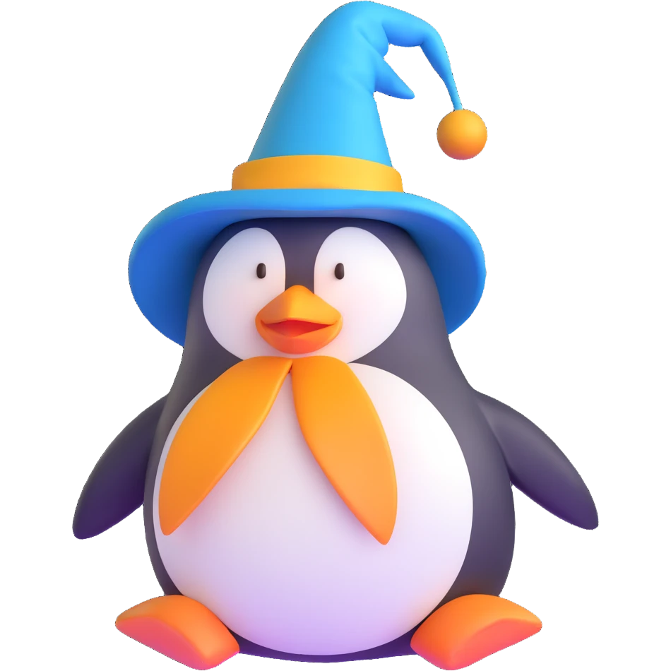 penguin wizard emoji