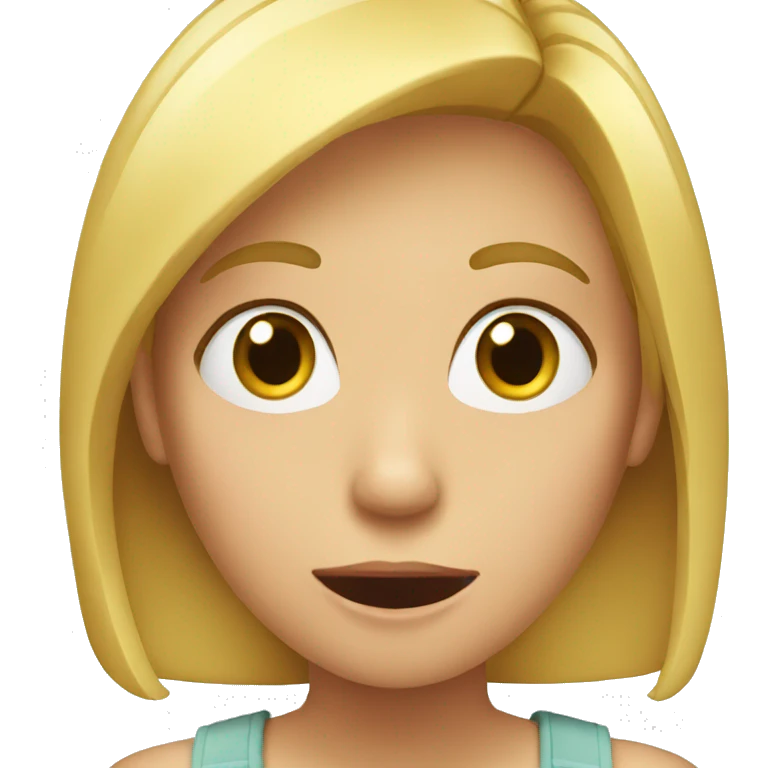 Blond girl surprised emoji