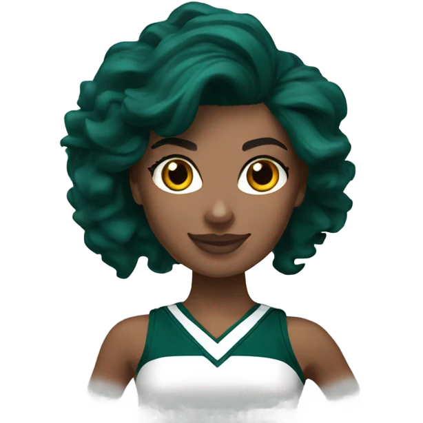 Philadelphia Eagles cheerleader brunette cheer emoji