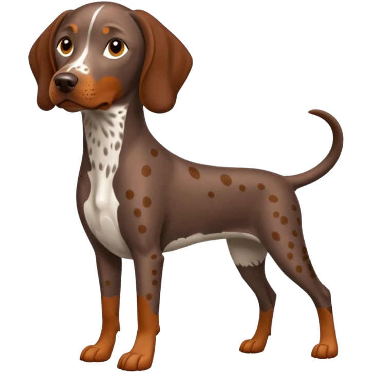 orange spotted german short haired pointer small tail emoji