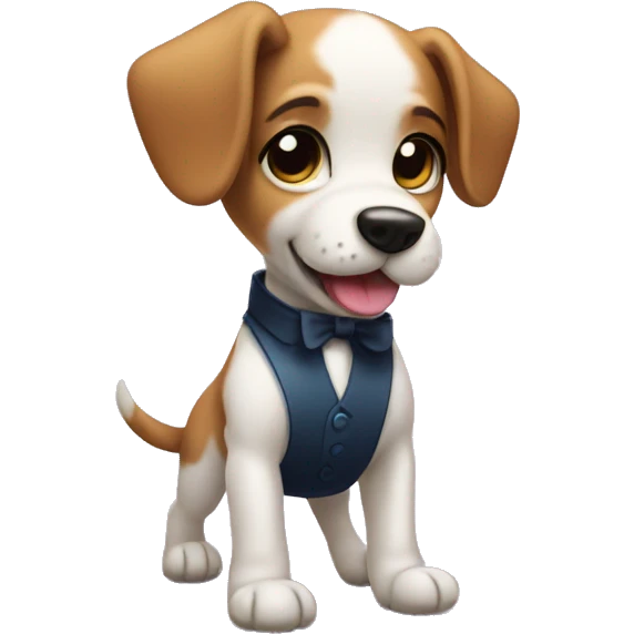 Tap dancing puppy emoji