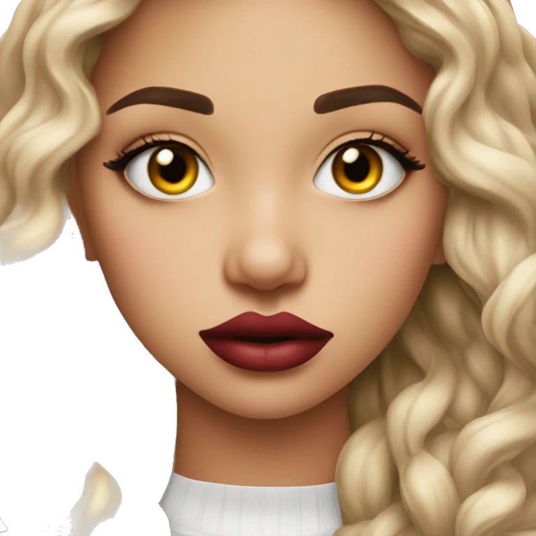 millenial girl lip pout  emoji