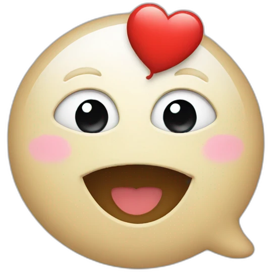 Chat avec un coeur emoji
