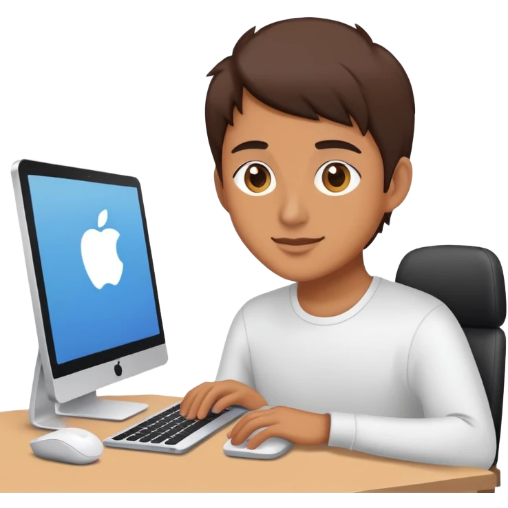 person streaming on webcam with computer emoji