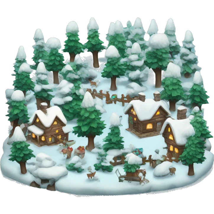 Christmas wonderland forest emoji