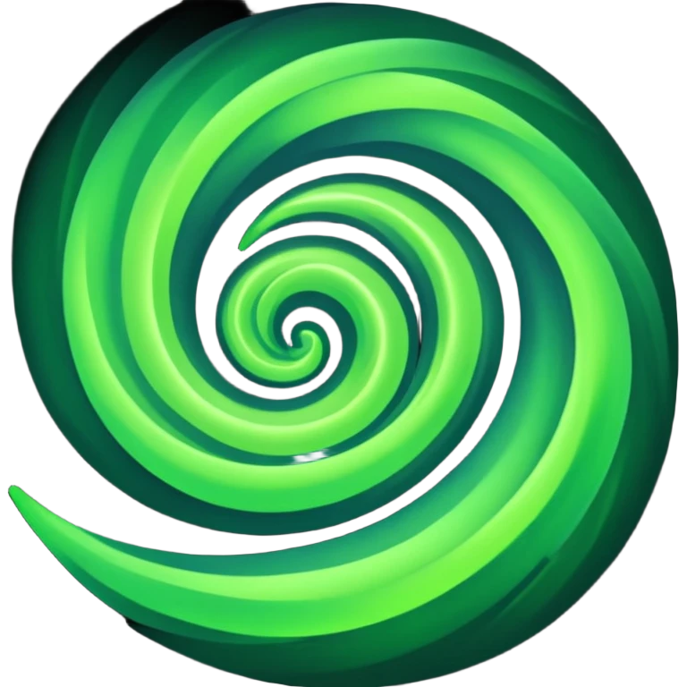green aurora emoji