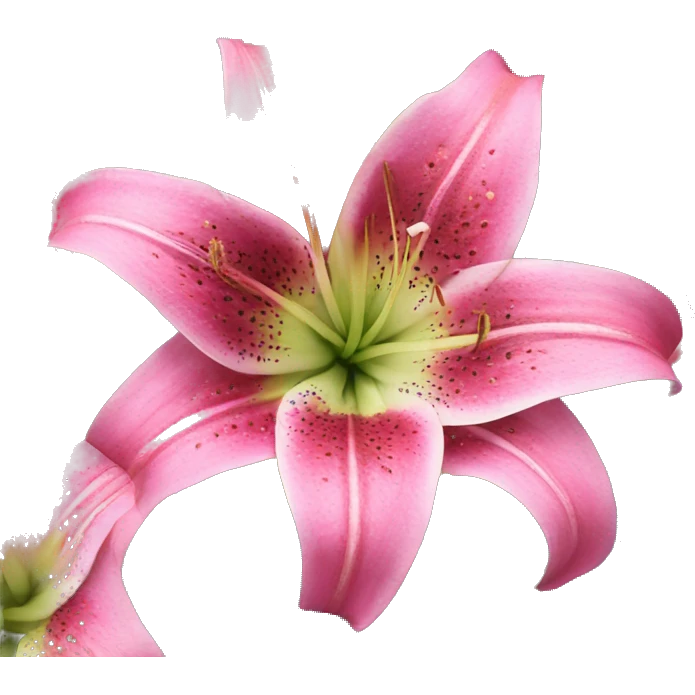 Bouquet of pink stargazer lilies emoji