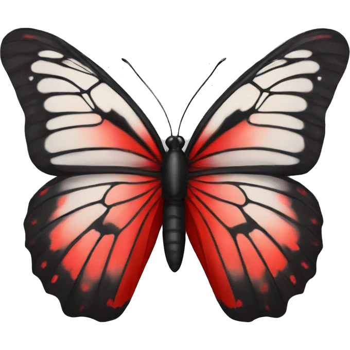 Black red butterfly emoji