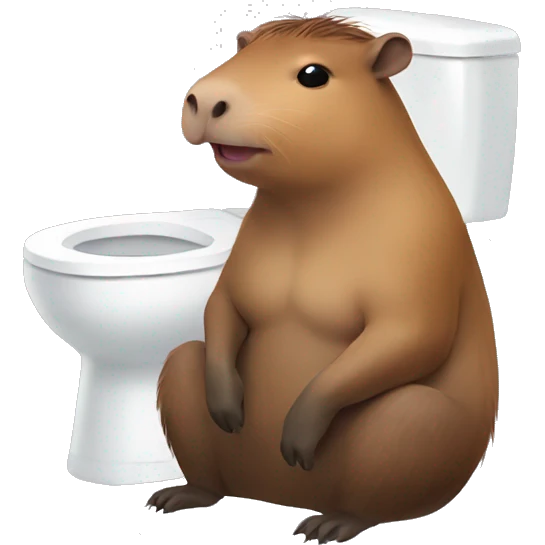 capybara in a toilet emoji