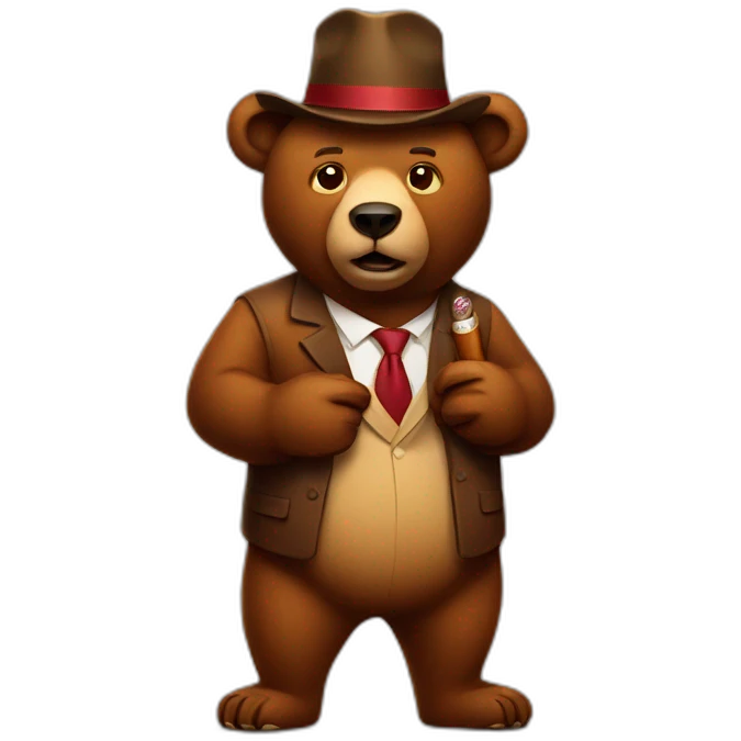Bear with a cigar emoji