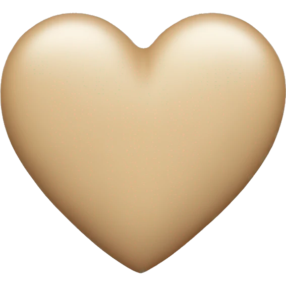 beige heart emoji
