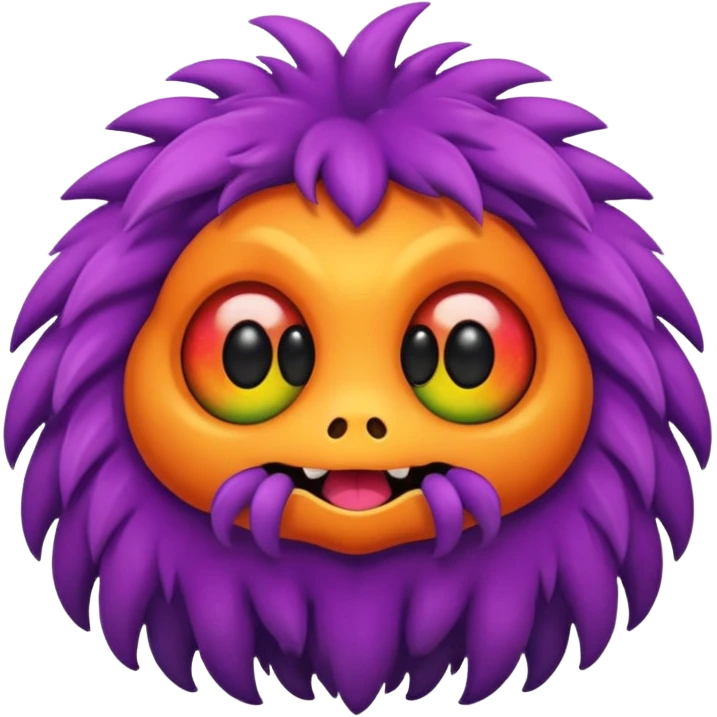 Cute monster with beady black eyes emoji