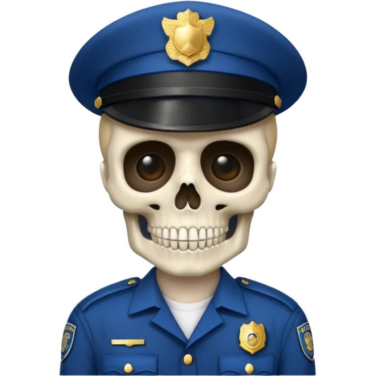 police carsad skeleton emoji