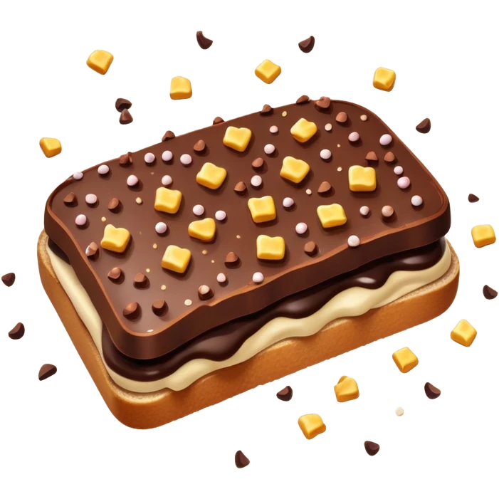 hagelslag-cinematic-realistic-hagelslag-treat-emoji,-depicted-as-crunchy-chocolate-sprinkles-scattered-on-a-slice-of-buttered-bread,-rendered-with-vivid-textures-and-playful,-inviting-lighting. emoji