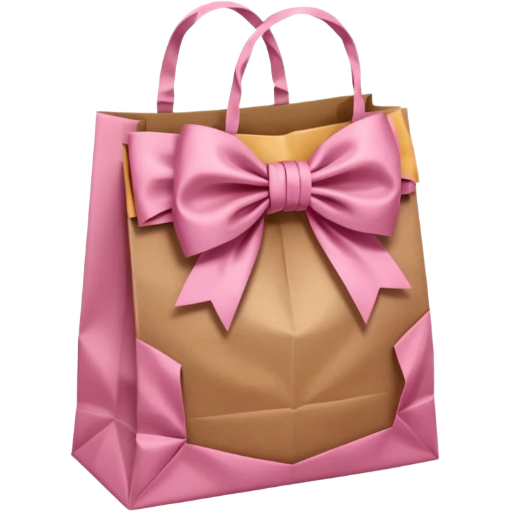 Bolsa de papel con manija y coquette emoji