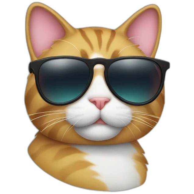 Cat with sunglasses🥹 emoji