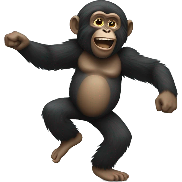 a dancing ape emoji