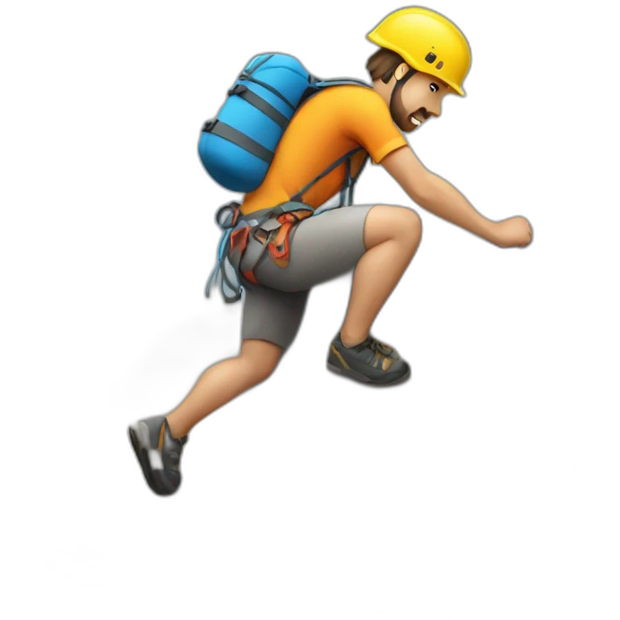 Climber on a boulder  emoji