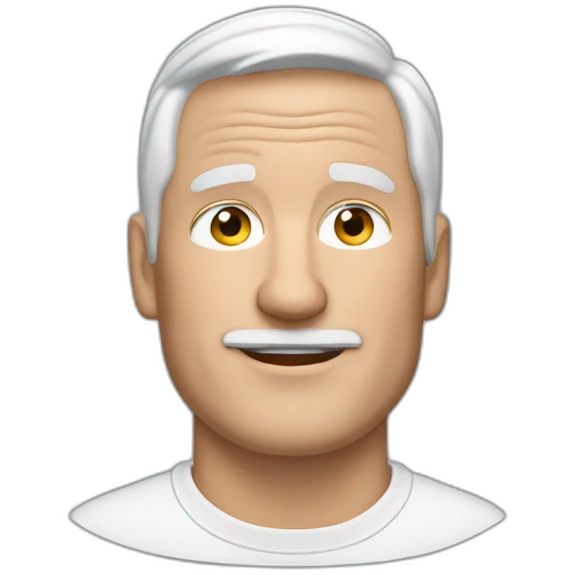 white middle aged man with AirPods Max emoji