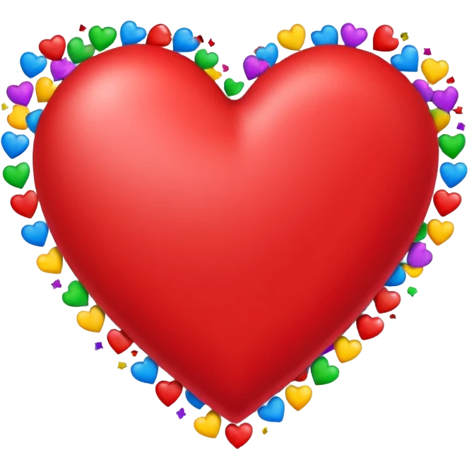 heart with a confetti border emoji