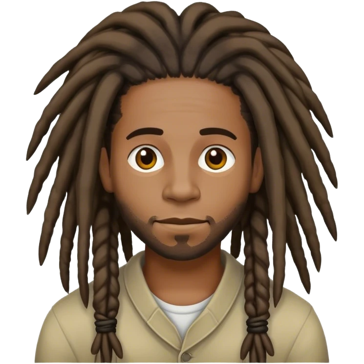 Nonchalant dread head emoji
