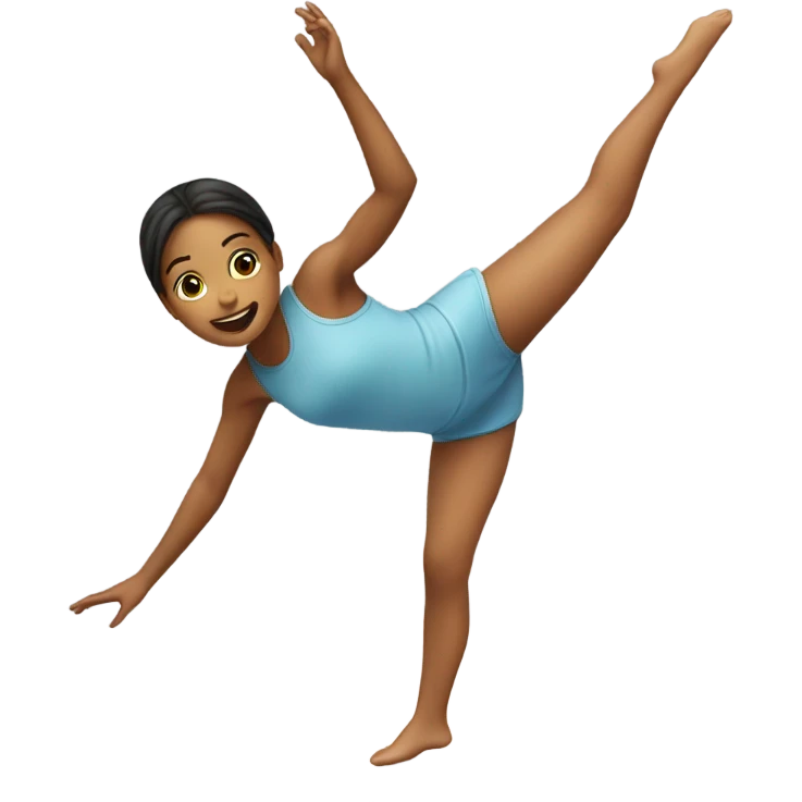 Girl doing flip  emoji