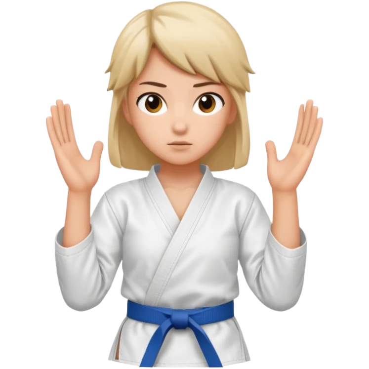 karate kid, girl,  emoji