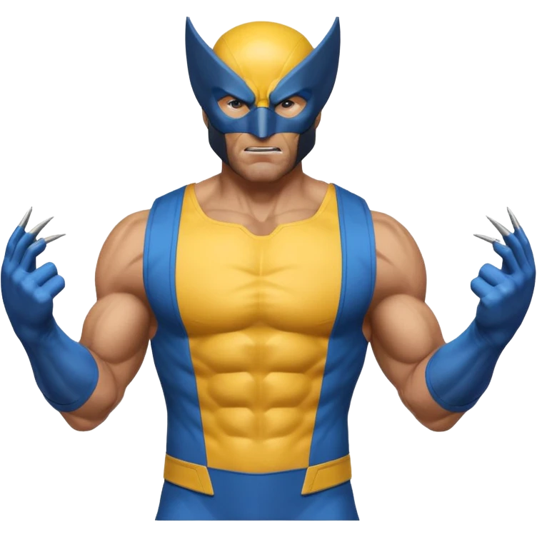 wolverine marvel superhero full mask upper body shot emoji