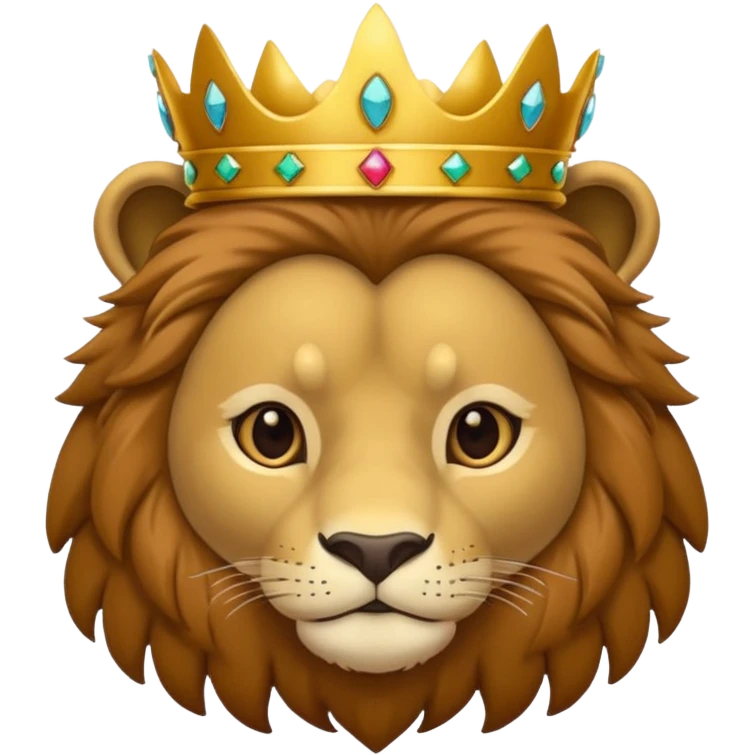 Leão com coroa emoji