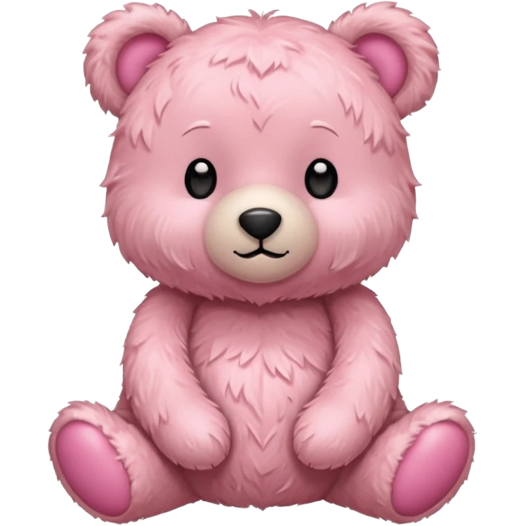 Cute teddy bear with pinky blush emoji