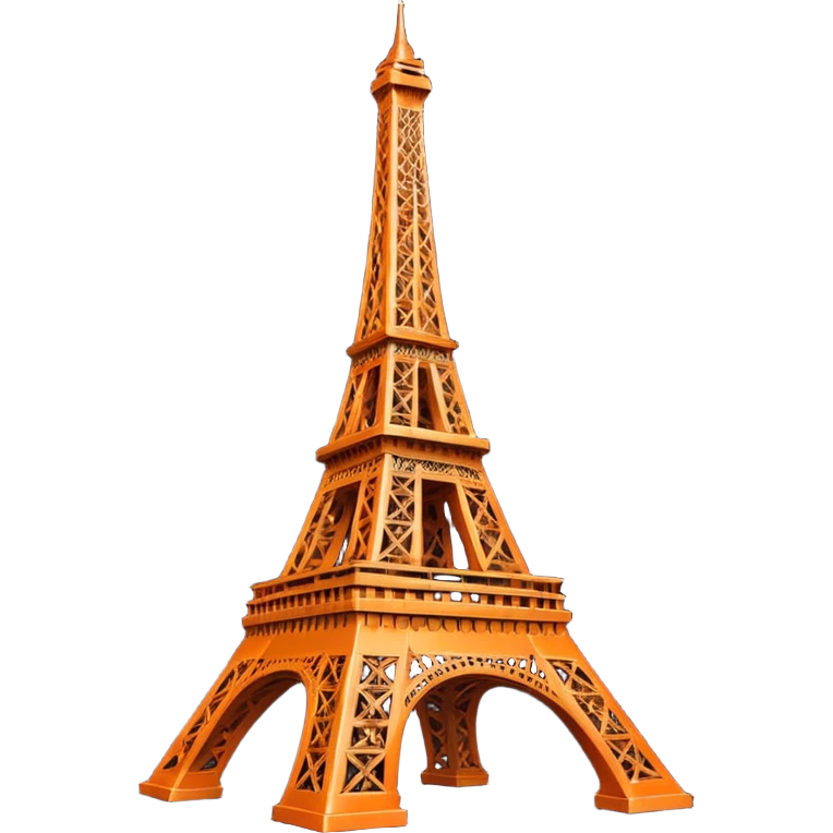Orange Eiffel Tower emoji