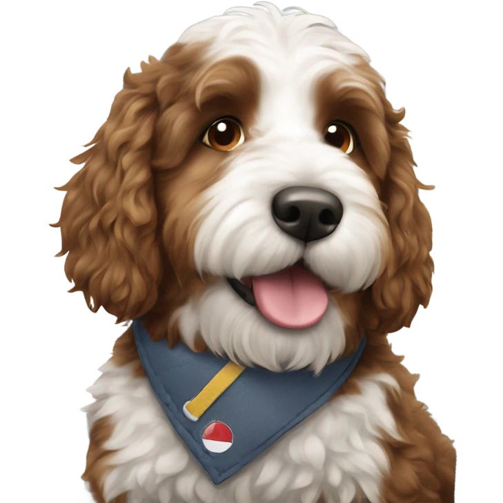 Bernedoodle in airplane emoji