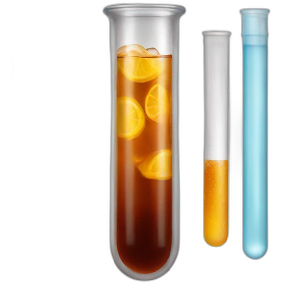 Ice tea test tube emoji