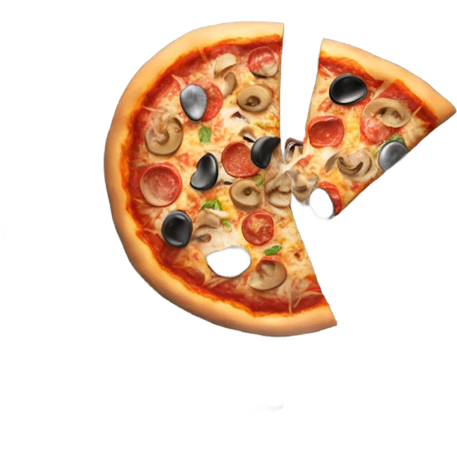 Pizza on a silver platter emoji