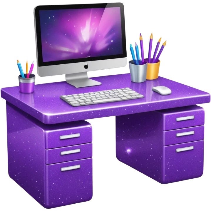 Purple Glitter office emoji