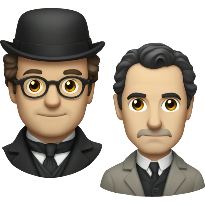 Professor Moriarty and Sherlock Holmes emoji