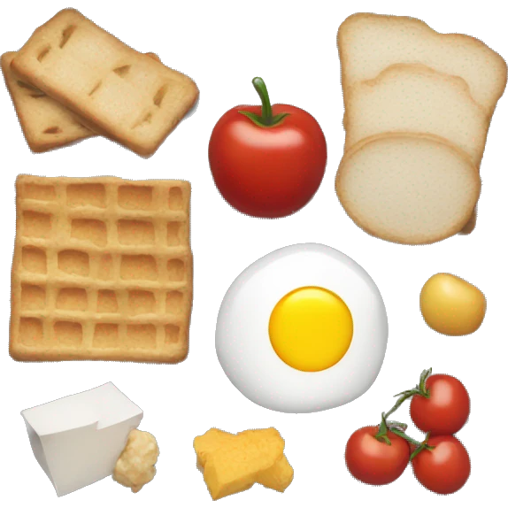 tray with food emoji
