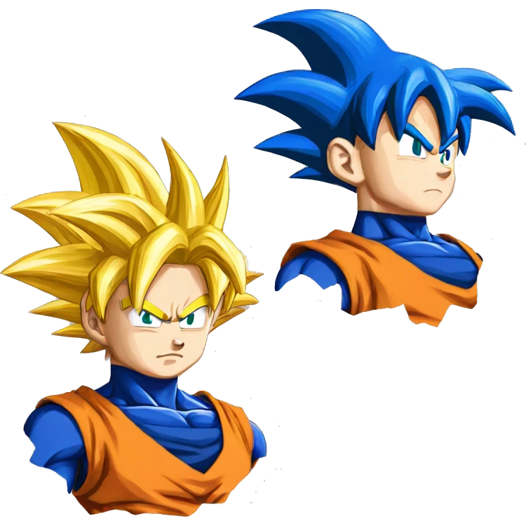 Goku super samen bleu emoji