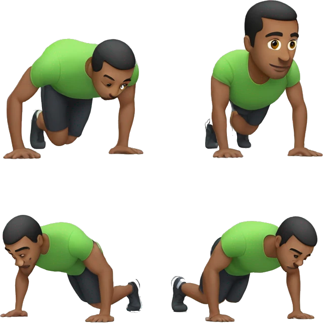 man doing push up emoji