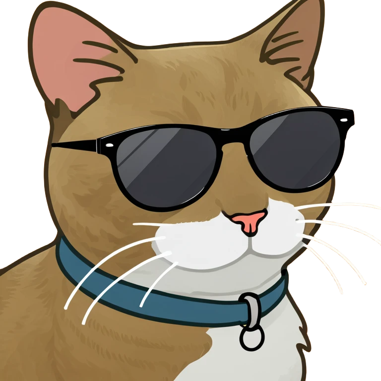 Cat with sunglasses emoji