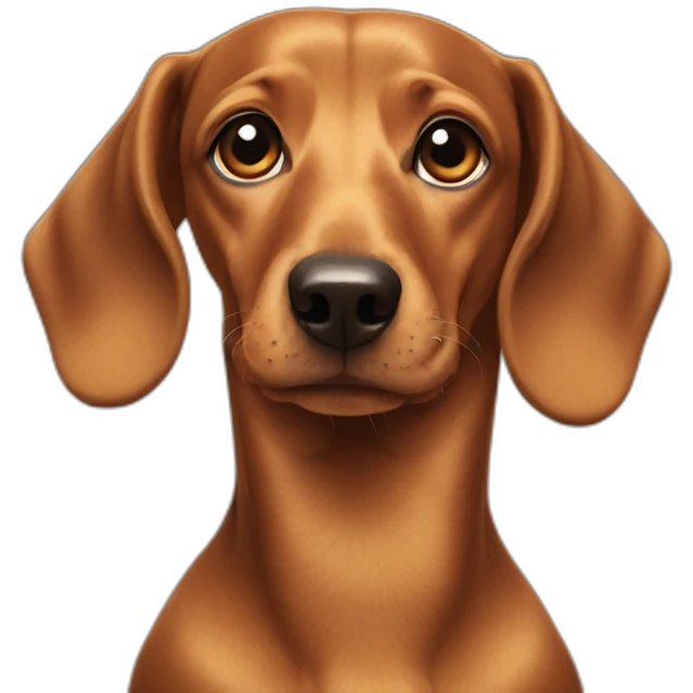Dog head reality dachshund Looks to the left emoji