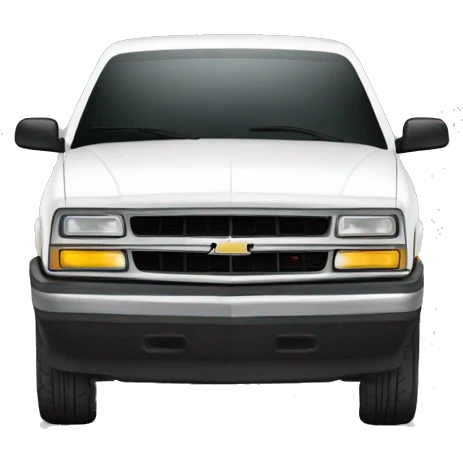 White 1996 Chevy s10 emoji