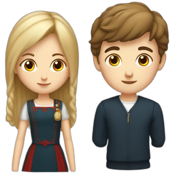 English boy and Russian girl emoji