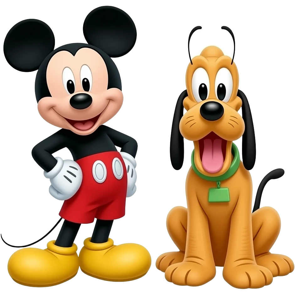 Mickey Mouse and Pluto from Disneyland emoji