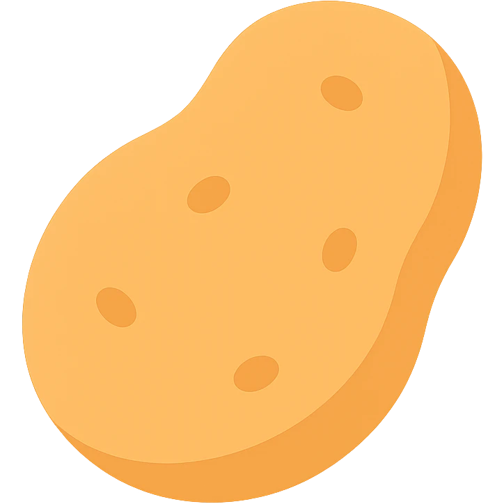 chicken nugget icon with color fill emoji