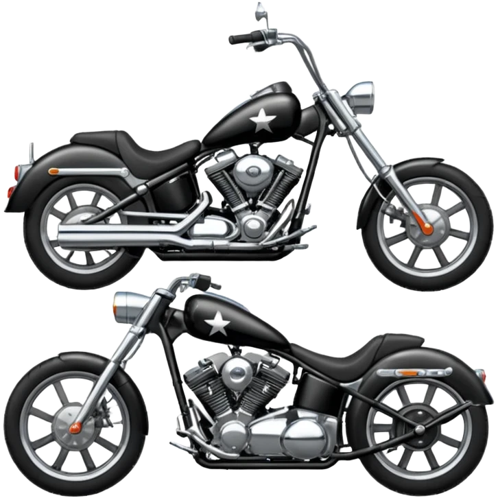 chopper motorcycle australian flag.  I like the first image.  switch to be facing left. remove flag.  change tank flag to southern cross emoji