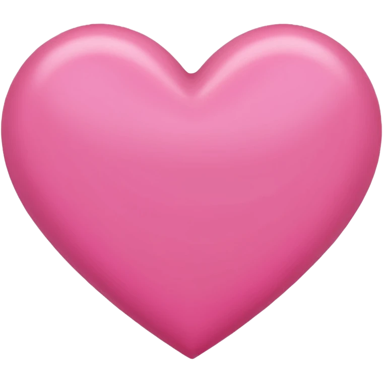 Pink heart with no white elements emoji