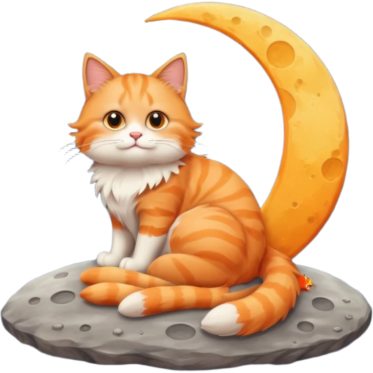 Un chat dans la lune emoji